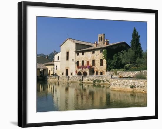 Thermal Pool of Bagno Vignoni, Val D'Orcia, Siena Province, Tuscany, Italy, Europe-Sergio Pitamitz-Framed Photographic Print