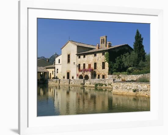 Thermal Pool of Bagno Vignoni, Val D'Orcia, Siena Province, Tuscany, Italy, Europe-Sergio Pitamitz-Framed Photographic Print