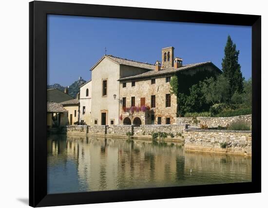 Thermal Pool of Bagno Vignoni, Val D'Orcia, Siena Province, Tuscany, Italy, Europe-Sergio Pitamitz-Framed Photographic Print