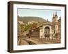 Thermal Spring Colonnade, Karlovy Vary, Pub. 1890-1900-null-Framed Giclee Print