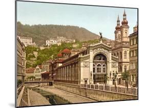 Thermal Spring Colonnade, Karlovy Vary, Pub. 1890-1900-null-Mounted Giclee Print