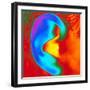 Thermogram of a Close-up of a Human Ear-Dr. Arthur Tucker-Framed Premium Photographic Print