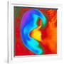 Thermogram of a Close-up of a Human Ear-Dr. Arthur Tucker-Framed Photographic Print