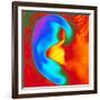 Thermogram of a Close-up of a Human Ear-Dr. Arthur Tucker-Framed Photographic Print