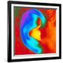 Thermogram of a Close-up of a Human Ear-Dr. Arthur Tucker-Framed Photographic Print