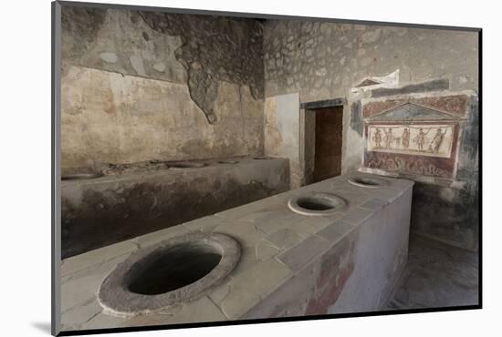 Thermopolium of Vetutius Placidus, Roman Ruins of Pompeii, Campania, Italy-Eleanor Scriven-Mounted Photographic Print