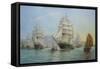 Thermopylae and Cutty Sark Leaving Foochow in 1872, 2008-John Sutton-Framed Stretched Canvas
