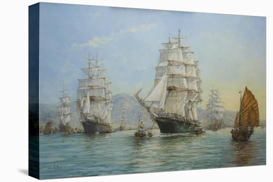 Thermopylae and Cutty Sark Leaving Foochow in 1872, 2008-John Sutton-Stretched Canvas