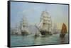 Thermopylae and Cutty Sark Leaving Foochow in 1872, 2008-John Sutton-Framed Stretched Canvas