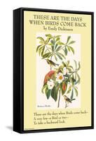 These Are the Day When Birds Come Back-Emily Dickinson-Framed Stretched Canvas