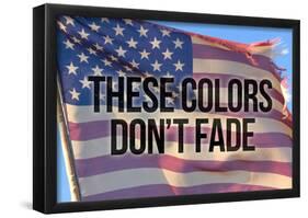 These Colors Dont Fade American Flag-null-Framed Poster