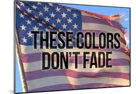 These Colors Dont Fade American Flag-null-Mounted Poster