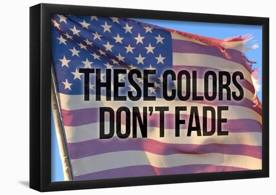 These Colors Dont Fade American Flag-null-Framed Poster