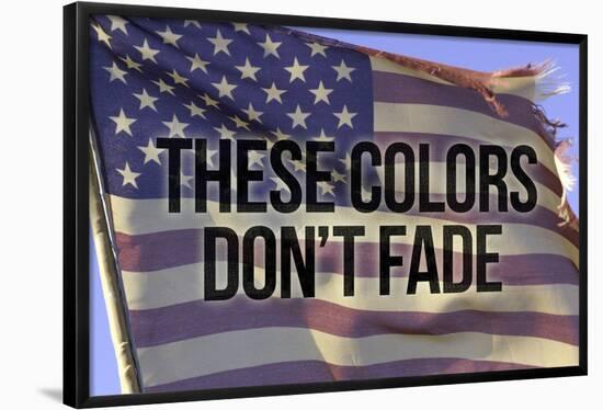 These Colors Dont Fade American Flag-null-Framed Poster