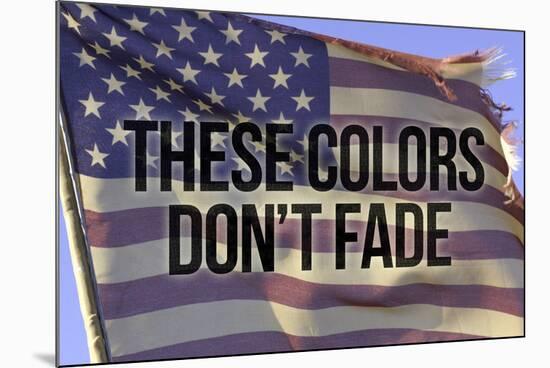 These Colors Dont Fade American Flag-null-Mounted Poster