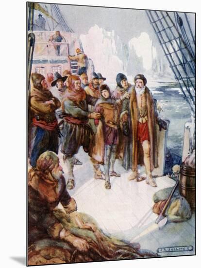 These Cruel Men Meant to Turn Hudson Adrift on the Icy Waters-Joseph Ratcliffe Skelton-Mounted Giclee Print