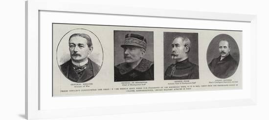 These Officers Constituted the Head of the French Army When the Fragments of the Bordereau Were-null-Framed Giclee Print