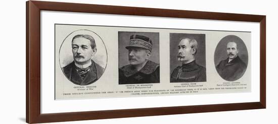 These Officers Constituted the Head of the French Army When the Fragments of the Bordereau Were-null-Framed Giclee Print