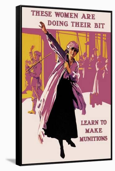 These Women Are Doing Their Bit: Learn to Make Munitions-null-Framed Stretched Canvas