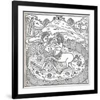 Theseus and the Centaur, Plutarch: Vitae Parallelae, 1491, (1917)-null-Framed Giclee Print