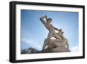 Theseus Slaying Minotaur. Statue. The Garden of the Tullerias. Paris. France-null-Framed Giclee Print