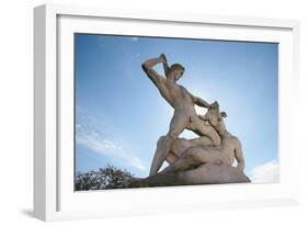 Theseus Slaying Minotaur. Statue. The Garden of the Tullerias. Paris. France-null-Framed Giclee Print