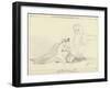 Thetis and Eurynome Receiving the Infant Vulcan-John Flaxman-Framed Giclee Print