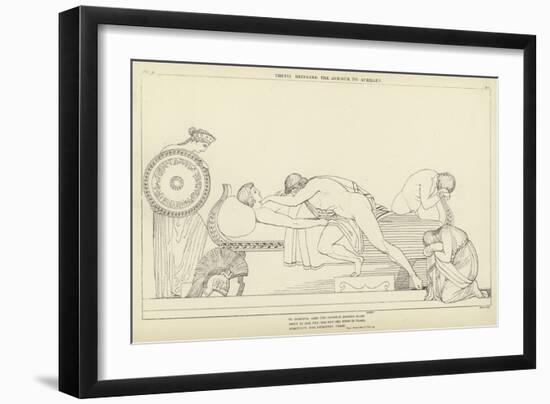 Thetis Bringing the Armour to Achilles-John Flaxman-Framed Premium Giclee Print