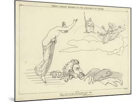 Thetis Calling Briareus to the Assistance of Jupiter-John Flaxman-Mounted Giclee Print