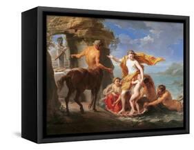 Thetis Entrusting Achilles to the Centaur Chiron-Pompeo Batoni-Framed Stretched Canvas