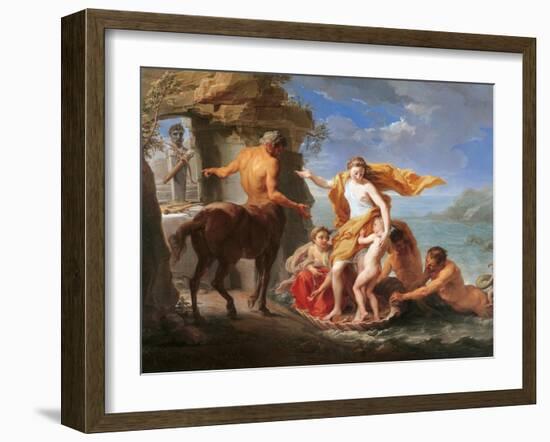 Thetis Entrusting Achilles to the Centaur Chiron-Pompeo Batoni-Framed Art Print