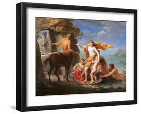 Thetis Entrusting Achilles to the Centaur Chiron-Pompeo Batoni-Framed Art Print