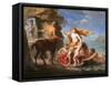 Thetis Entrusting Achilles to the Centaur Chiron-Pompeo Batoni-Framed Stretched Canvas