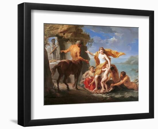 Thetis Entrusting Achilles to the Centaur Chiron-Pompeo Batoni-Framed Art Print