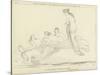 Thetis Ordering the Nereids to Descend into the Sea-John Flaxman-Stretched Canvas