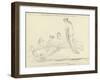 Thetis Ordering the Nereids to Descend into the Sea-John Flaxman-Framed Giclee Print