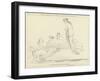 Thetis Ordering the Nereids to Descend into the Sea-John Flaxman-Framed Giclee Print