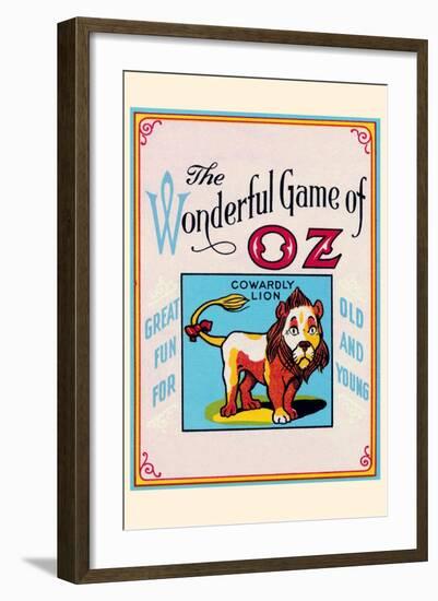 Thewonderful Game of Oz - Cowardly Lion-John R. Neill-Framed Art Print