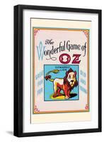 Thewonderful Game of Oz - Cowardly Lion-John R. Neill-Framed Art Print