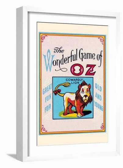 Thewonderful Game of Oz - Cowardly Lion-John R. Neill-Framed Art Print