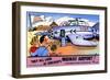 They All Landed At Chicago's Midway Airport-Curt Teich & Company-Framed Premium Giclee Print