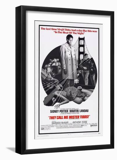 They Call Me Mister Tibbs!, Sidney Poitier, 1970-null-Framed Art Print