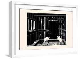 They Could Neither Burrow Out Nor Run Up the Wall-Luxor Price-Framed Art Print