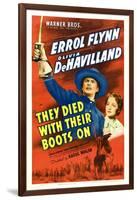 They Died With Their Boots On, Errol Flynn, Olivia De Havilland, 1941-null-Framed Art Print