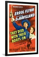 They Died With Their Boots On, Errol Flynn, Olivia De Havilland, 1941-null-Framed Art Print