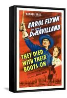 They Died With Their Boots On, Errol Flynn, Olivia De Havilland, 1941-null-Framed Stretched Canvas