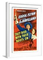 They Died With Their Boots On, Errol Flynn, Olivia De Havilland, 1941-null-Framed Art Print