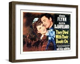 They Died with their Boots On, Olivia De Havilland, Errol Flynn, 1941-null-Framed Photo