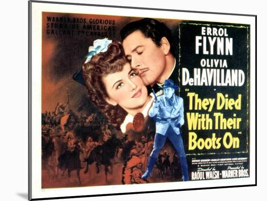 They Died with their Boots On, Olivia De Havilland, Errol Flynn, 1941-null-Mounted Photo