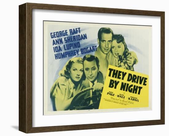 They Drive By Night, 1940-null-Framed Art Print